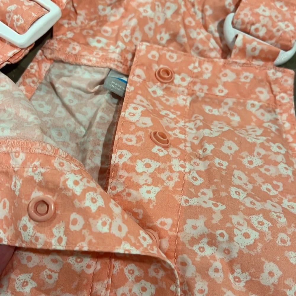 Columbia Girls Salmon Rose Funflower Washed Out Playsuit/NWT/S